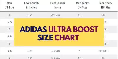 adidas ultra boost size chart